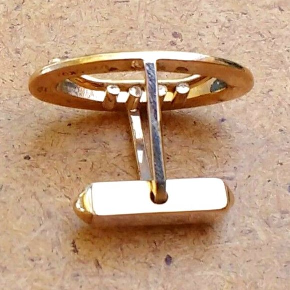 Men's 12k Gold Filled American Football Cufflinks - Picture 3 of 3